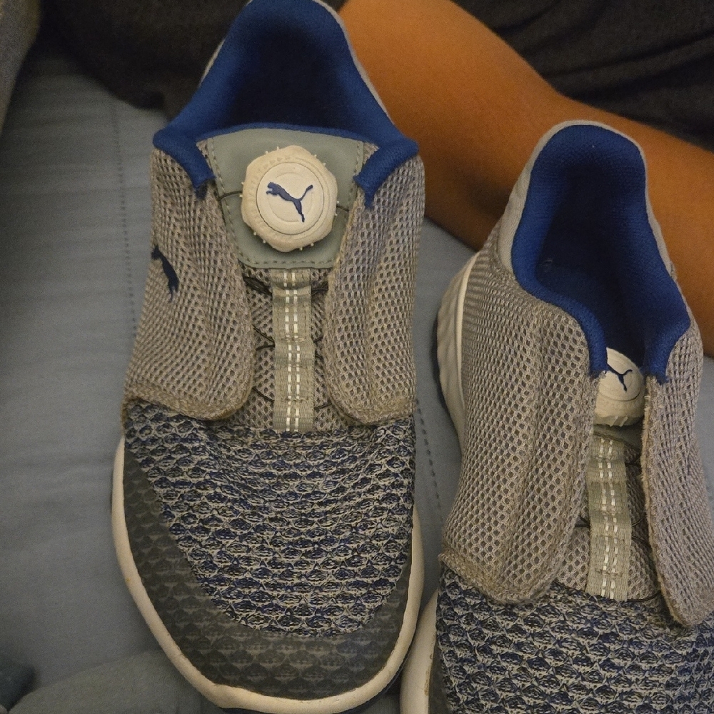 Puma Mesh Sneakers in Blue and Gray